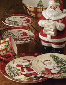 Certified International 89127 Holiday Wishes 16 piece Dinnerware Set, Set of 4, One Size, Multicolored & Holiday Wishes Oval Platter