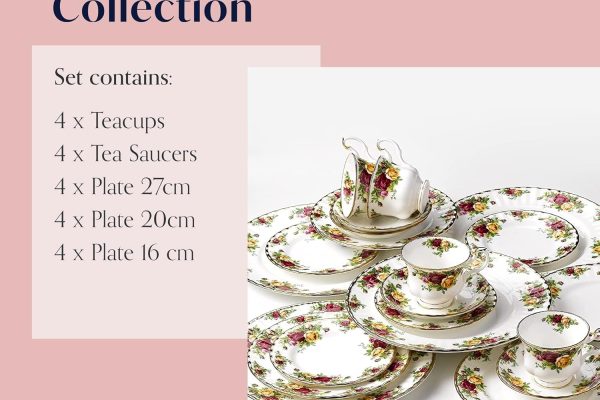 Royal Albert Old Country Roses 20-Piece Dinnerware Set, Multi