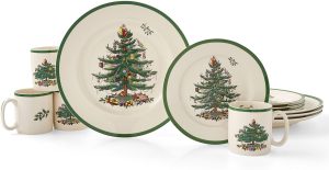 Spode Christmas Tree 12 Piece Dinnerware Set - Service for 4