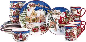 Certified International Santa's Workshop 16 Pc. Dinnerware Set, Service for 4, Multicolor