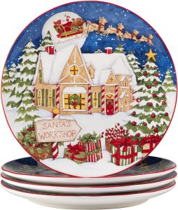 Certified International Santa's Workshop 16 Pc. Dinnerware Set, Service for 4, Multicolor