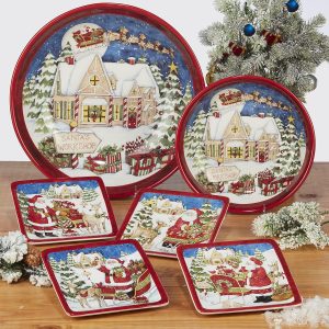 Certified International Santa's Workshop 16 Pc. Dinnerware Set, Service for 4, Multicolor